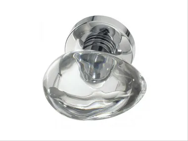 OVO LISCIO TRANSPARENT - Crystal door knob _ Glass Design